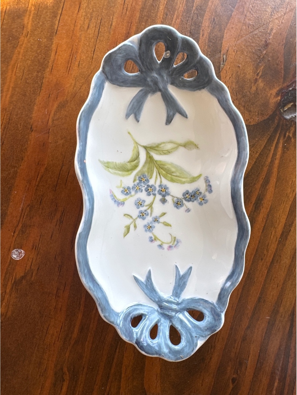 Royal Bayreuth Porcelain Hand-Painted Floral Serving Plate Dish 1939